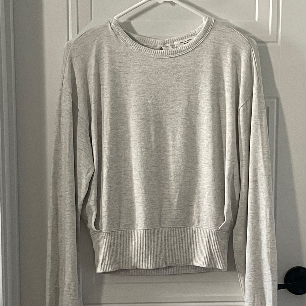 rag & bone Light Gray Crew Neck Sweatshirt